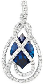 Blue Sapphire Pendant at Helmut Jewelry