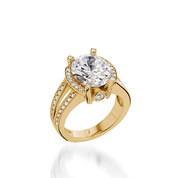 18 R2295 6 Elite YG DI Engagement Ring