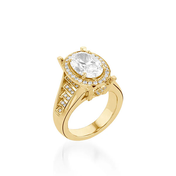 18 R2298 6 Elite YG DI Engagement Ring